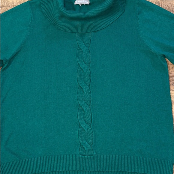 TANJAY Emerald Green Women's Neck Sweater - Picture 6 of 9